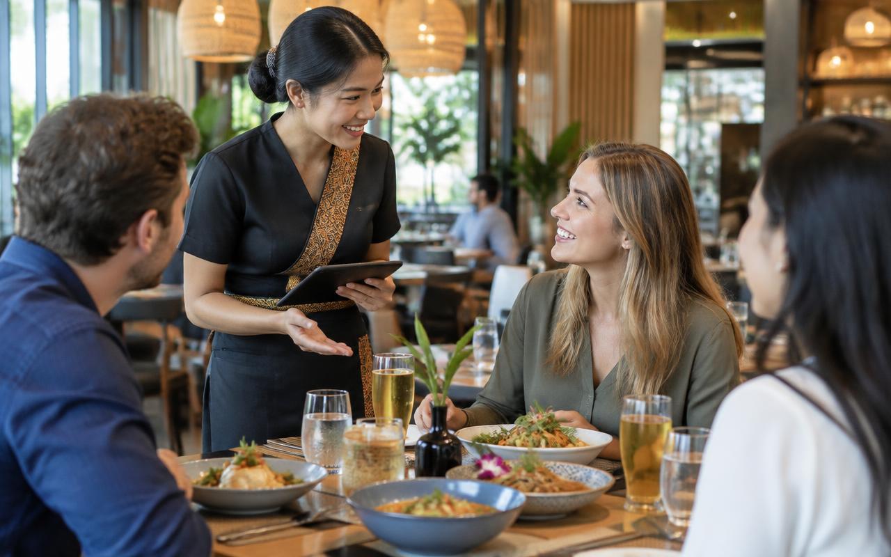 ภาษาอังกฤษสำหรับพนักงานเสิร์ฟร้านอาหาร